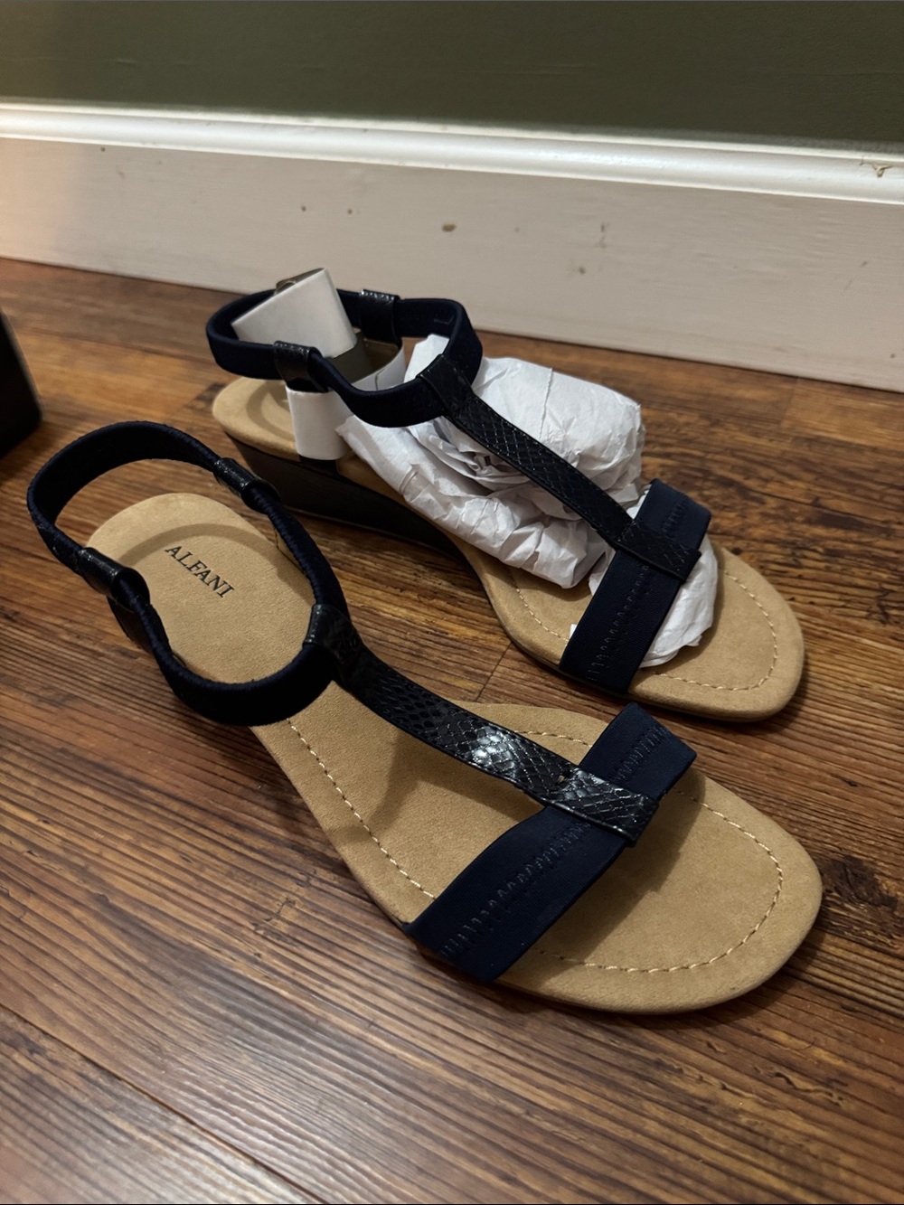 Alfani Navy Blue Sandals - Picture 2 of 8